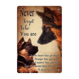 MATLPATS German Shepherd Dog Vintage Tin Signs Funny Metel Decorative Signs - Retro Wall Decor Home Wall Signs 6x8 Inch