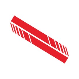 Dickno 2 PCS Car Rear View Mirror Stickers, 5.51" × 0.55" Waterproof Auto Side Rearview Mirror Decals, Universal Anti-Collision Warning Stripes, Vehicle Accessories for Most Cars (Red)