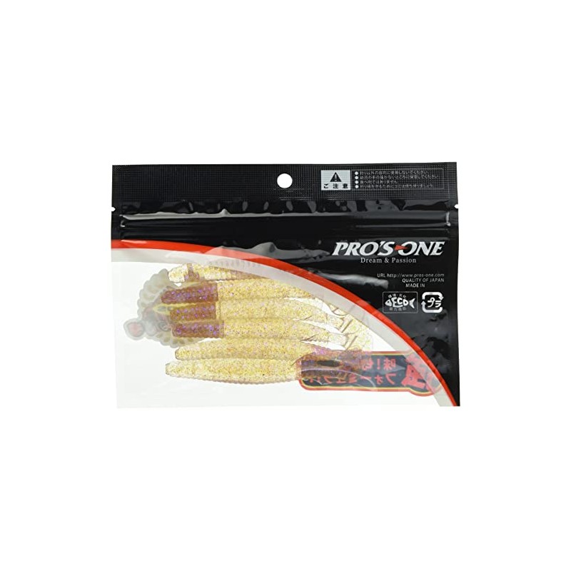 PROSONE Worm Death Adder Shad 4" #05 Keimura Clear Hologram.