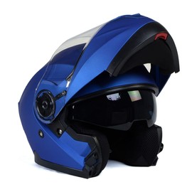 Milwaukee Helmets MPH9818DOT Breeze Blue Advanced Motorcycle Modular Helmet Biker w/ Drop Down Visor - Small
