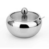 NEXMAR Premium Stainless Steel Sugar Bowl with Glass Lid and