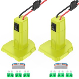 2 Packs Power Wheels Adapter for Ryobi 18V Battery Adapter Power Wheels Battery Conversion Kit with Switch, Fuses & Wire Terminals, 12AWG Wire, Power Connector for DIY RC Car Toys and Robotics