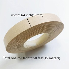 ebpsneer Maple Wood Veneer Edge Banding Roll 3/4 inch,Preglued Iron-On Veneer Edging,Hot Melt Self Adhesive Edgebanding Strip,Flexible Wood Tape for Cabinet Repair Furniture (3/4'' ×50')