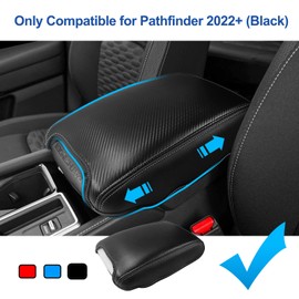 Coleya 2022 2023 2024 2025 2026 Pathfinder Center Console Cover for Nissan Pathfinder (S/SV/SL/Rock Creek/Platinum), Waterproof&Anti-Scratch Leather Armrest Cover 2026 2025 Pathfinder Accessories