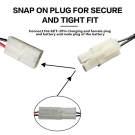 6.0V Battery Charger Cable,Compatible for Tamiya KET-2P Compatible RC Cars, RC Excavator，RC Tanks, RC Boats and Other Remote Control Toys for Universal 6.0V Lipo Battery USB Charger (1)