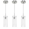 Esfos Pendant Ceiling Light Fixture, LED Kitchen Lighting Crystal Pendant