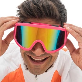 Chaks - Ski Goggles 80s/90s Style, Shrill Glasses in Retro Look for Festival, Apres Skiing, Parties