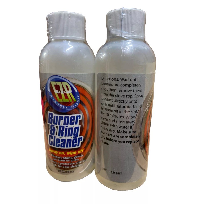 EZR Burner & Ring Cleaner 2 Pack - Removes Stains,