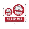Waterproof No Junk Mail Stickers for Mailbox Mixed Pack Rectangular
