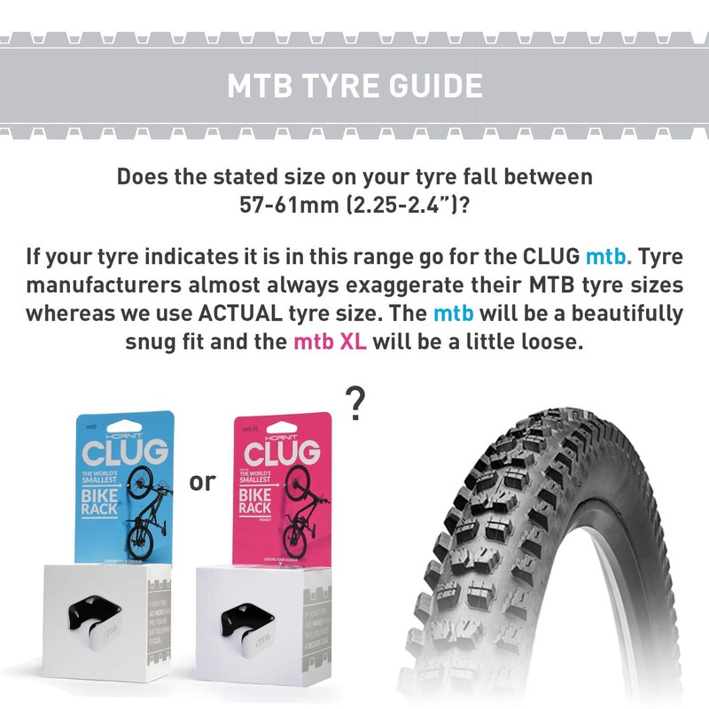 CLUG L MTB (44–57 mm / 1,75–2,25 Zoll) – weiß/orange