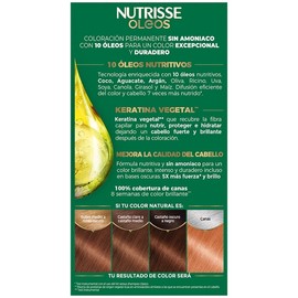 Tinte para cabello Nutrisse Oleos sin amoniaco 7.35 rubio dorado