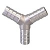 19mm Stainless Steel Y Pipe Connector 3 Way Hose Barb