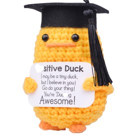 Mwmoeen Pocket Hug Positive Duck Graduation Hat Student Hat Positive Duck Knitting Wool Duck Bachelor Hat Emotional Support Ducks Gifts Graduate Party Decoration Gifts for Graduates