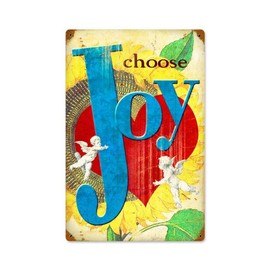 I Choose Joy Metal Sign Wall Decor 12 x 18