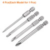 sourcing map 4pcs Y Shape Screwdriver Bits 1/4" Hex Shank