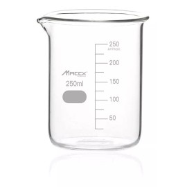 Maccx Paquete De 6 Vasos De Precipitado Laboratorio 250ml