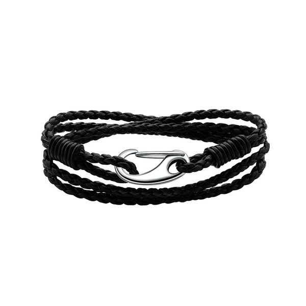 Viwind Women's Braided Leather Bracelet 19/20 cm Leather Bracelets for