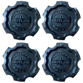 Matte Black Wheel Center Cap Hub Cap 5470-61397 for American Outlaw 4PCS