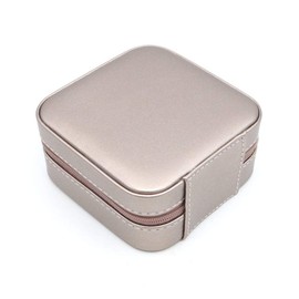 Shiwaki Jewellery Box, Faux Leather Jewellery Case, Jewellery Storage Case for Rings, Earrings, Necklaces, Bracelets Organiser, Jewellery Storage Boxes - Champagne