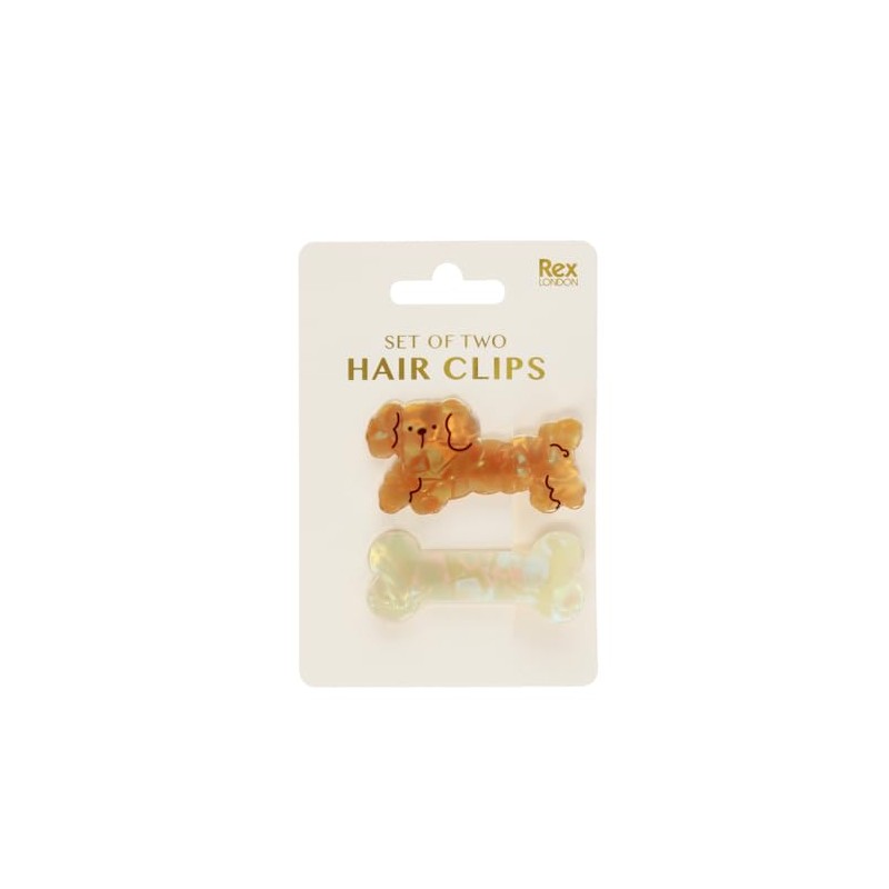 Rex London Hair Clips (set of 2) - Dog and