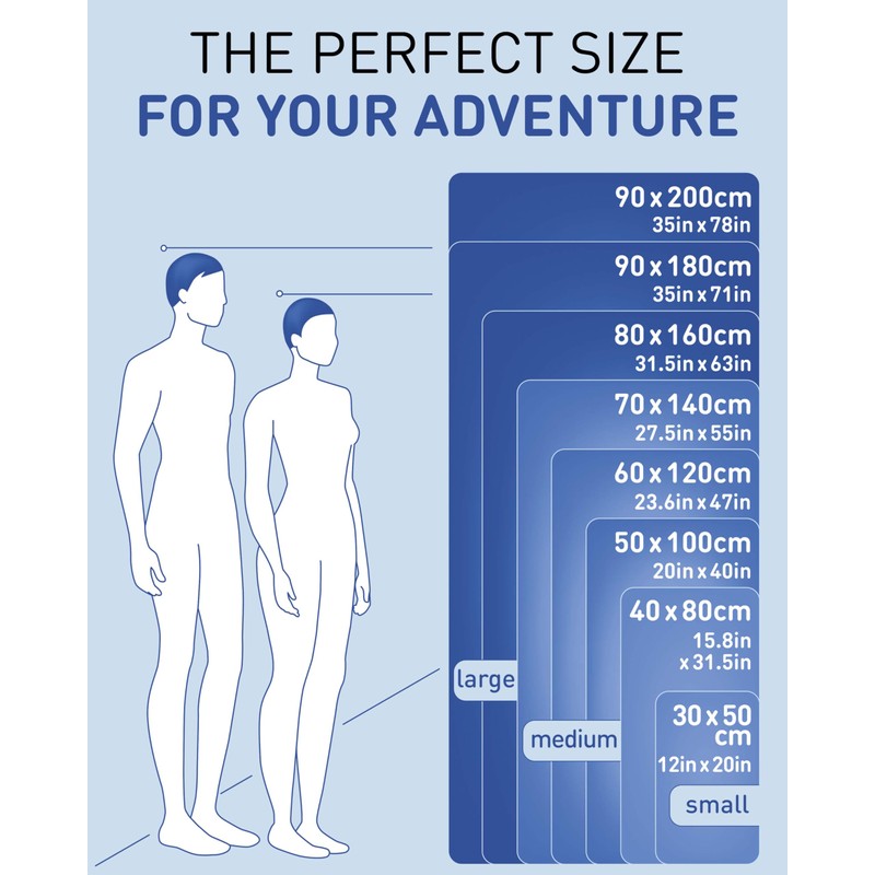 Fit-Flip Swimming towel - fast drying microfibre beach towel -