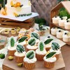 40PCS Edible Tropical Palm Leaves Cupcake Toppers Glutinous Rice Paper