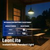 LEONLITE 3CCT Solar Powered Pendant Light, 50%/100% Dimmable, Auto Dusk