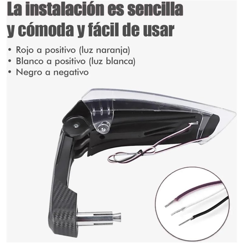 Protector Manos Cubre Puño Moto Universal, Handguard Luz Diurna Direccional