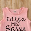 Toddler Baby Girl Outfits Letter Sleeveless T-Shirt Tank Top Floral