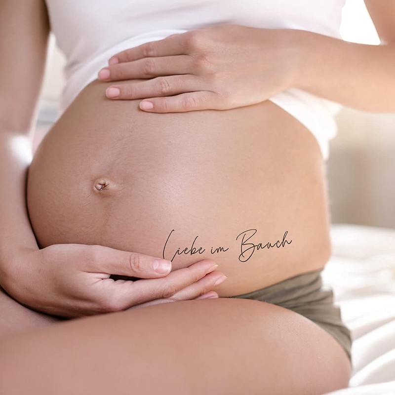 Mummy Countdown Body Tattoos - Temporary Baby Belly Tattoos for