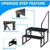 Heemab Portable and Sturdy RV Steps with Handrail for Safe