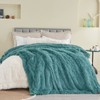 GONAAP Fuzzy Faux Fur Throw Blanket Light Teal Super Soft