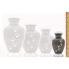 Kennedy Paws Series Pet Urn (Small, Slate, Pewter, Vertical, Chrome)