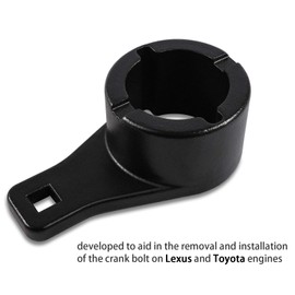 Yoursme for Toyota/Lexus Crankshaft Damper Pulley Holding Holder Harmonic Tool with 2PCS Crank Bolts Fits 3.0 L6, 3.0 V6, 3.3 V6, 4.0 V8, 4.3 V8, 4.7 V8 Engine
