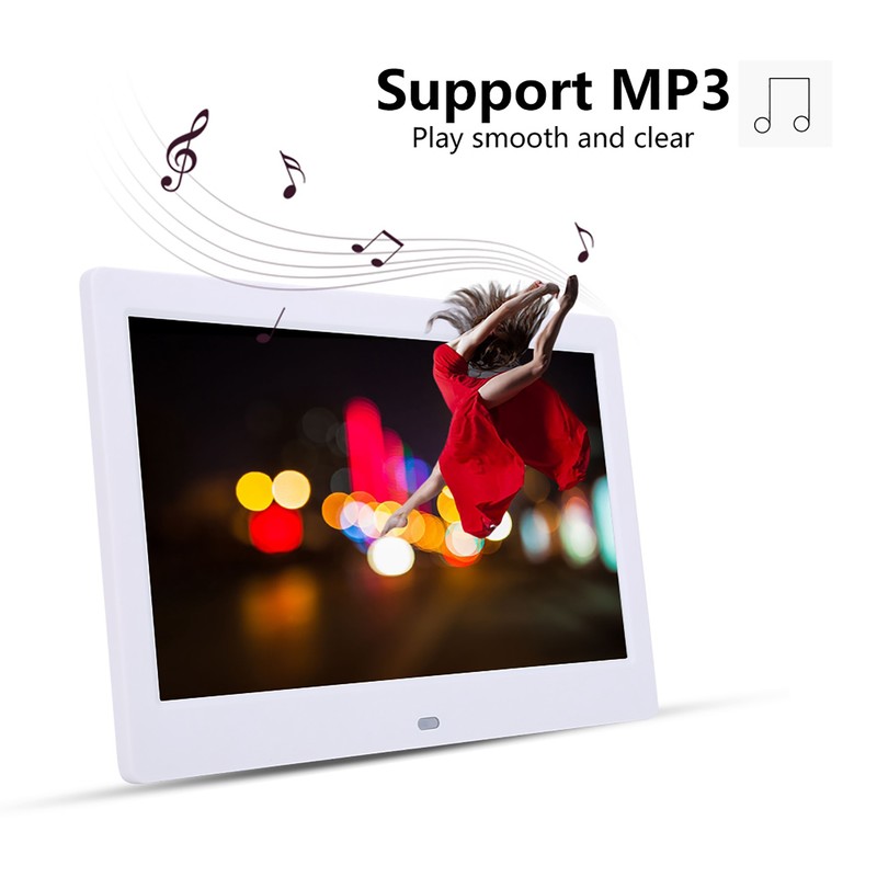 10" HD Screen Digital Photo Frame Alarm Clock MP3/4 Movie