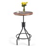 BOKKOLIK Industrial Bar Table, Counter Height 30-36inch Height Adjustable, Swivel