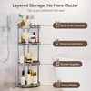 Binecer Corner Shower Caddy Stand, 4 Tier Standing Shower Organizer