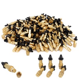 20 pcs Irrigation System Copper Nozzle Adjustable Spray Nozzle Garden Water Cooling System Irrigation Greenhouse Vegetables Lawn Watering Nozzle (Black Gold 04)