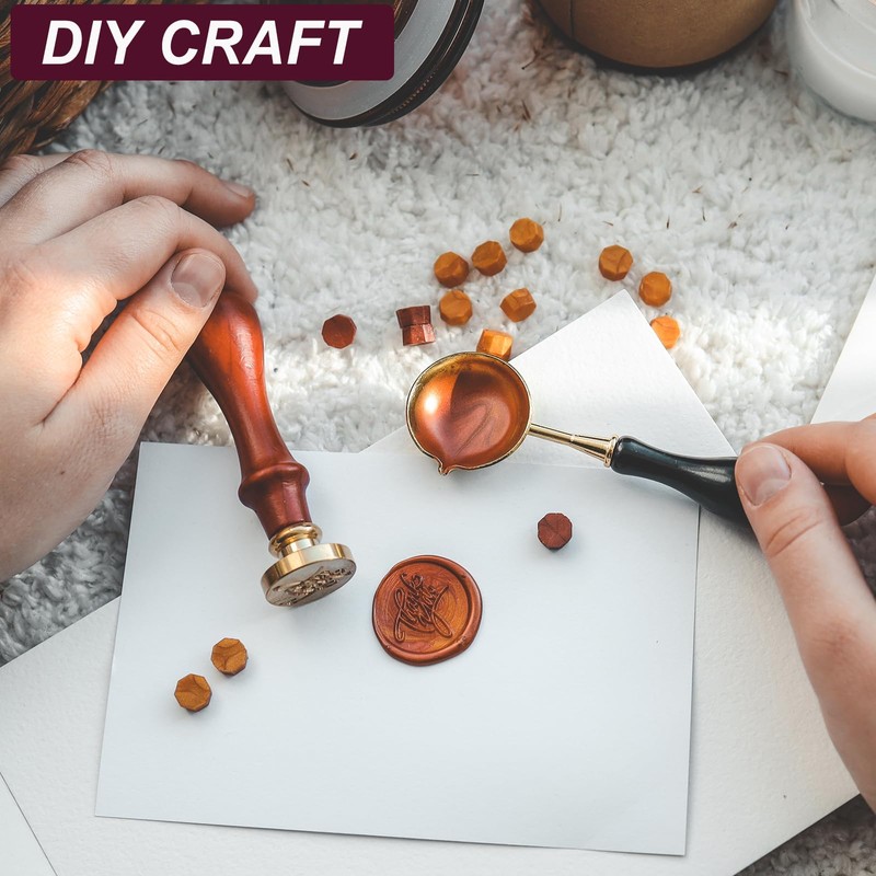 PATIKIL Wax Seal Kit, 150 Pcs Wax Sealing Beads, Wooden