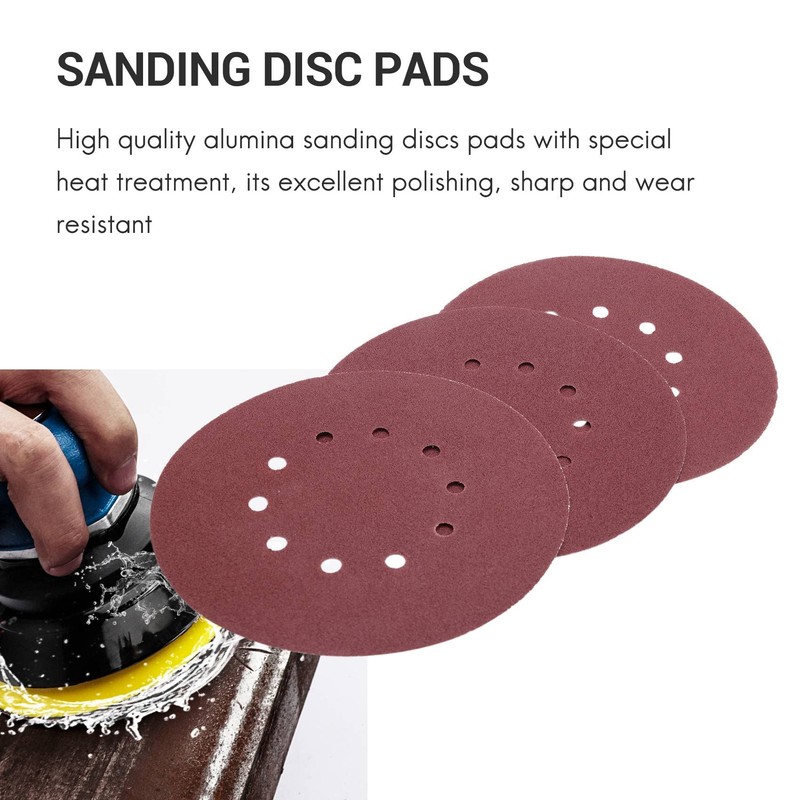 Haskoss 225mm Sanding Disc Pads, 25 Pcs Hook and Loop