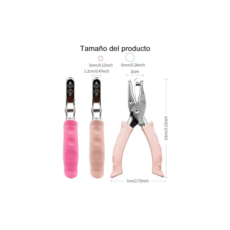 Perforadora de Papel de Mano, 4 Perforadora Circular para Papel,