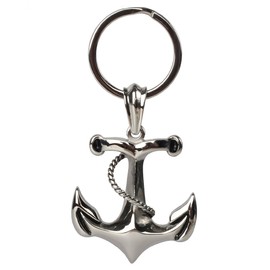 Ruth&Boaz Llavero fuerte de acero inoxidable, A, Talla única
