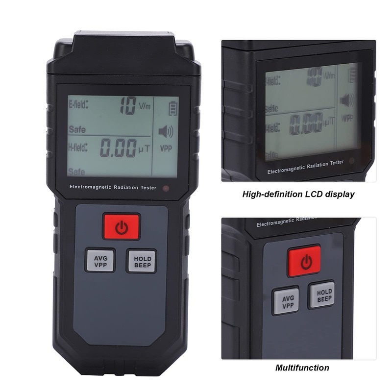 EMF Meter, 5Hz-3500MHz EMF Detector, Digital Radiation Detector for Electromagnetic