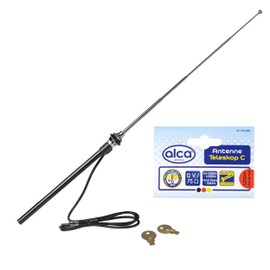 alca® Aerial Telescope C - DAB Antenna Car Accessory for Golf 4, Mini Cooper - FM/MW Ranges, 1 m Length, Waterproof and Easy Assembly, DIN Plug, Universal
