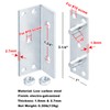 4 Sets Bed Rail Bracket,3-1/4" x 1" No-Mortise Wood Bed