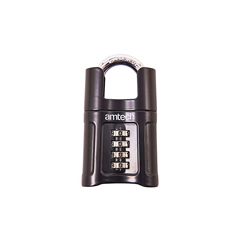 Amtech T1147 50mm 4 Digit Combination Padlock Black