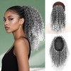 ZAVIDE Ponytail For Black Women Drawstring Ponytail Curly Hair Short