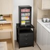 Mini Fridge Stand Heavy Duty Mini Fridge Table with Storage