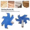 12mm Shank 6 Teeth TShaped Slotting Router Bit Woodworking Milling