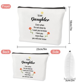 Yicadorn Birthday Gifts for Daughter Adult,Daughter Christmas Gifts,Cosmetic Bag